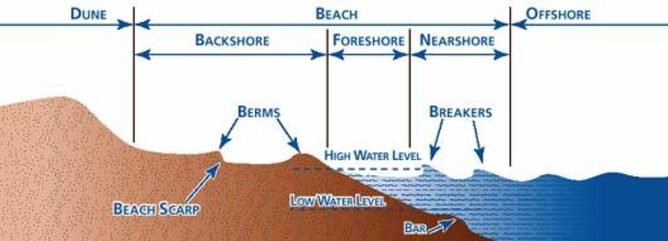 Wave zones and beach morphology